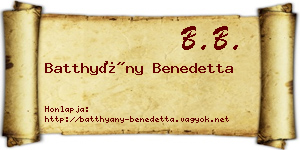 Batthyány Benedetta névjegykártya